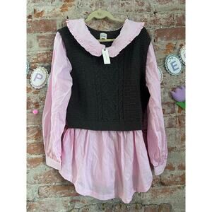 Maeve Collared Twofer Layered Sweater Vest